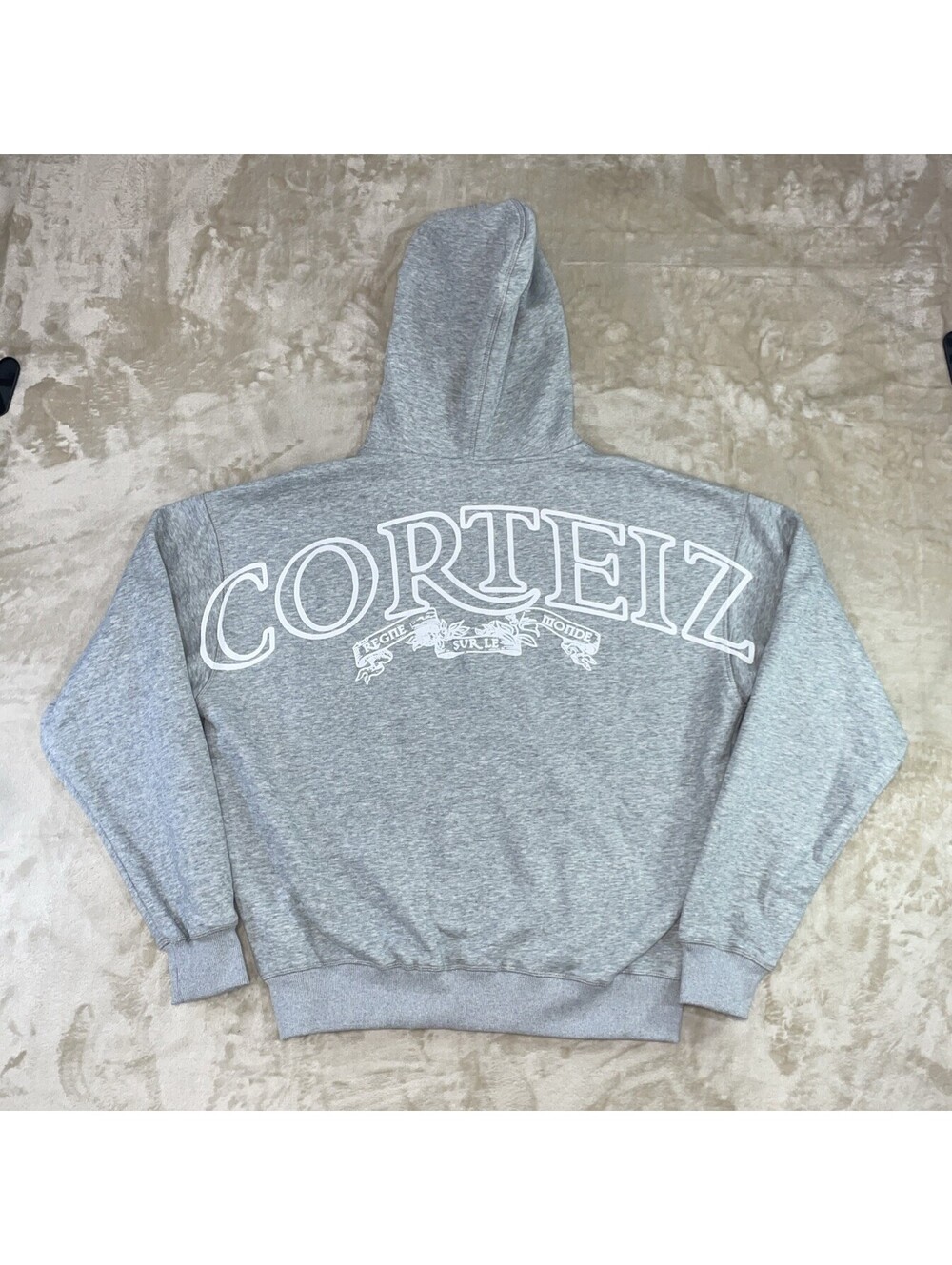 Corteiz Superior Royale Zip Hoodie 'Heather Grey’ Mens Large - BRAND NEW W/ TAGS
